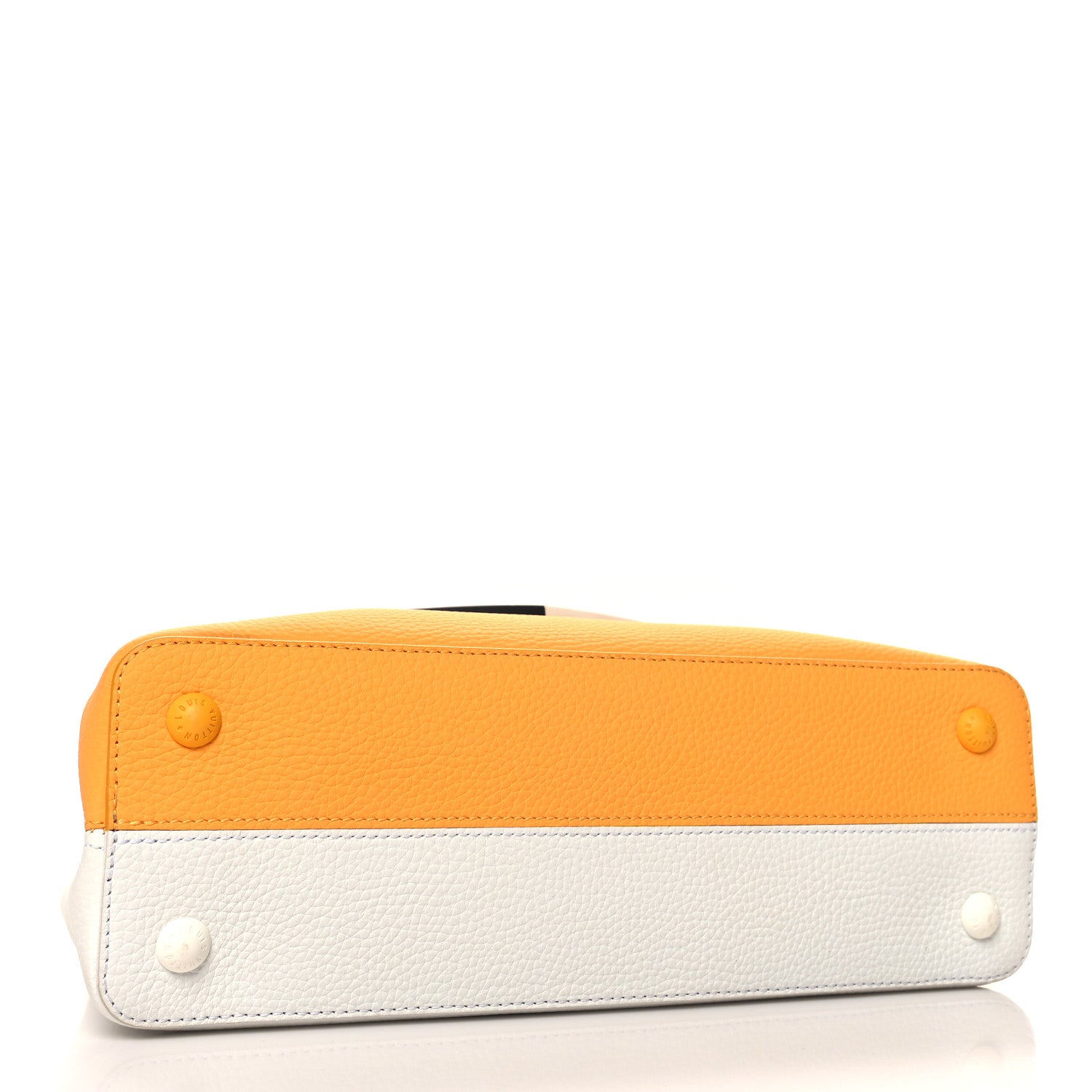 Louis Vuitton Taurillon Daniel Buren Artycapucines MM Orange White 4 of 12