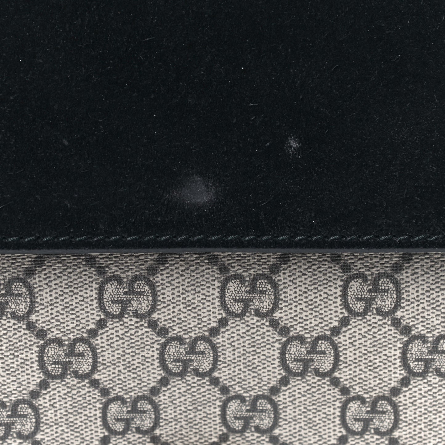 GG Supreme Monogram Medium Dionysus Shoulder Bag Black