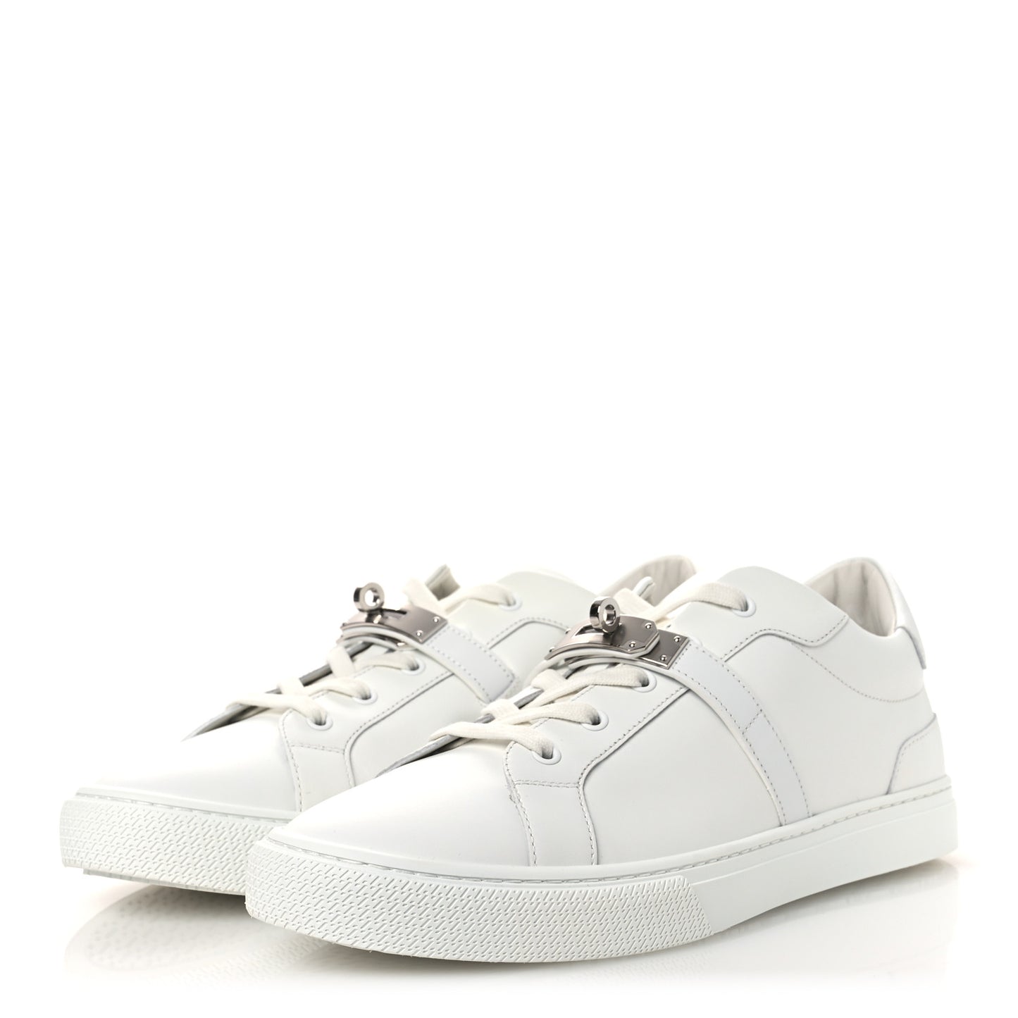 Calfskin Mens Day Sneakers 44 White