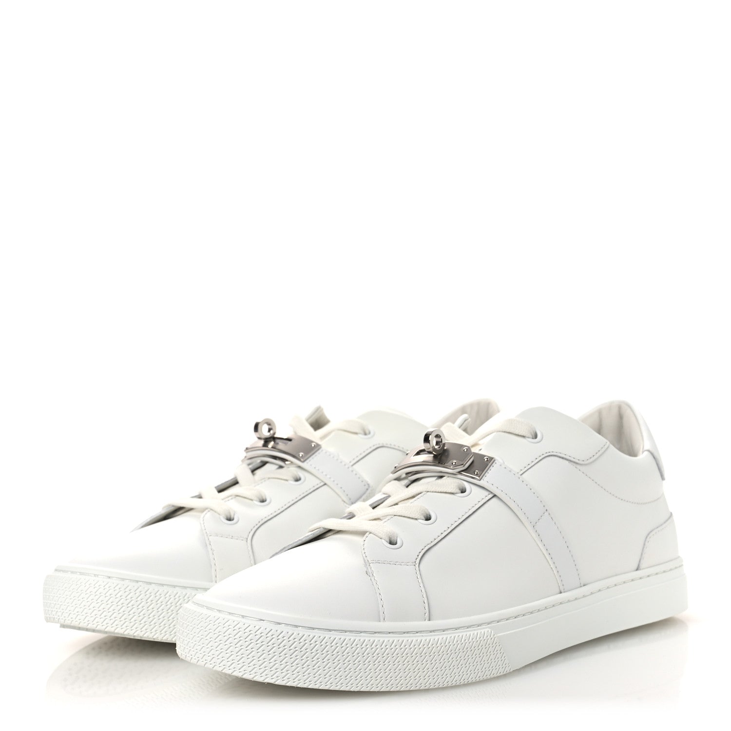 Hermes Calfskin Mens Day Sneakers 44 White 4 of 12
