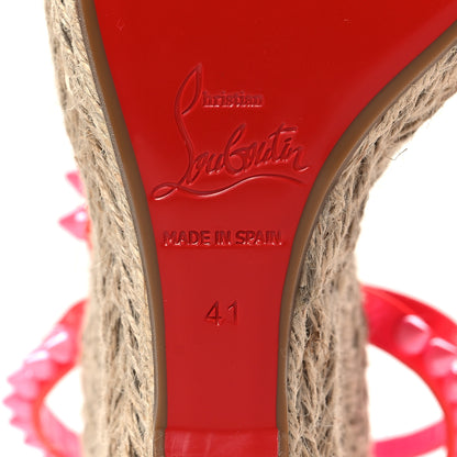 Christian Louboutin Patent Mafaldina 120 Wedge Sandals 41 Pink 7 of 8