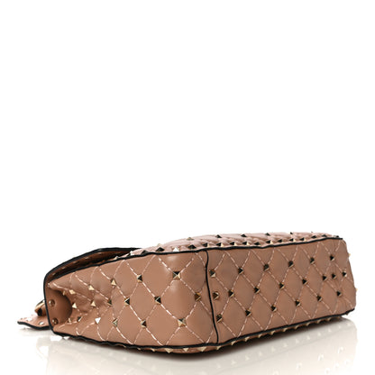 Valentino Garavani Nappa Medium Rockstud Spike Shoulder Bag Soft Noisette 3 of 9