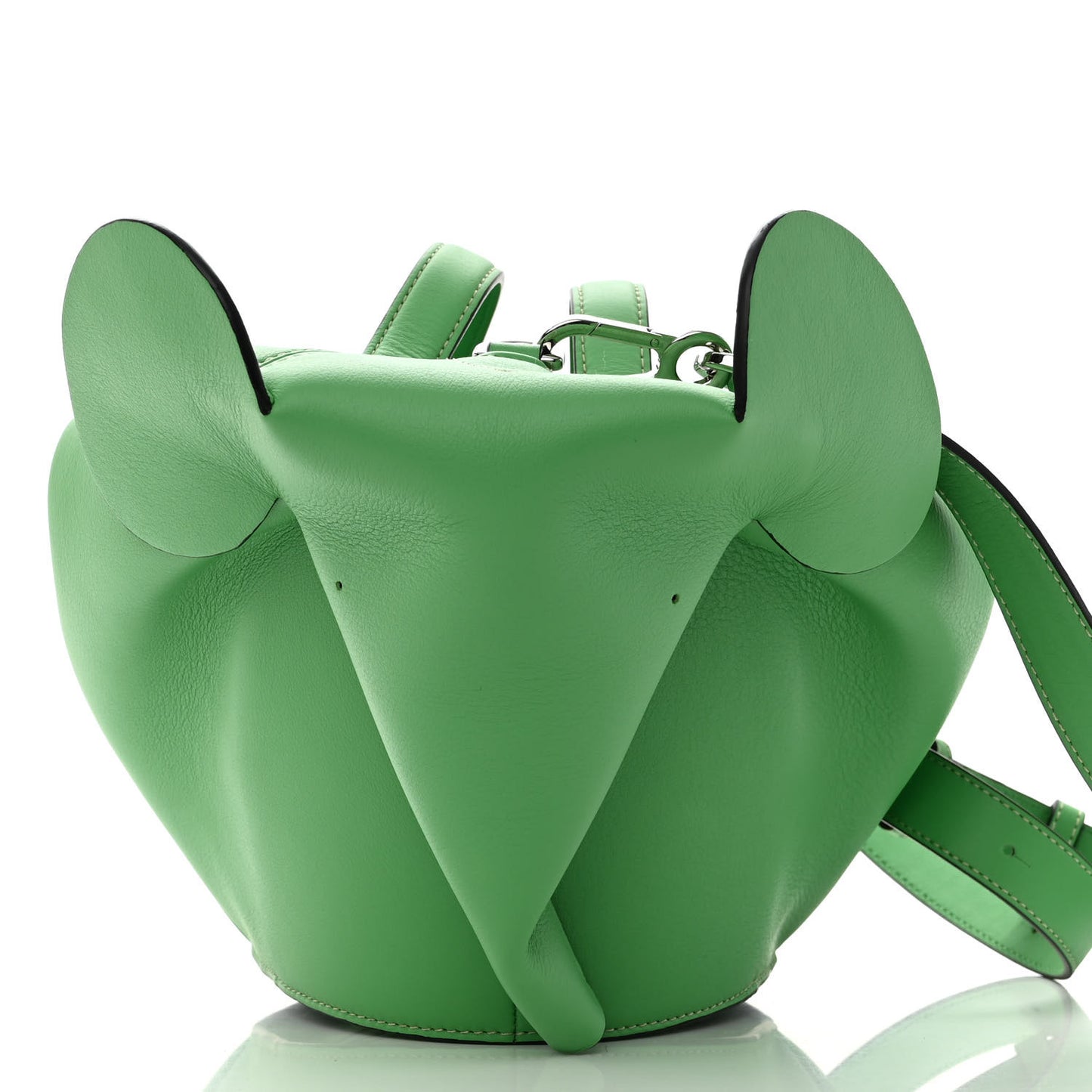 Calfskin Large Elephant Crossbody Bag Apple Green