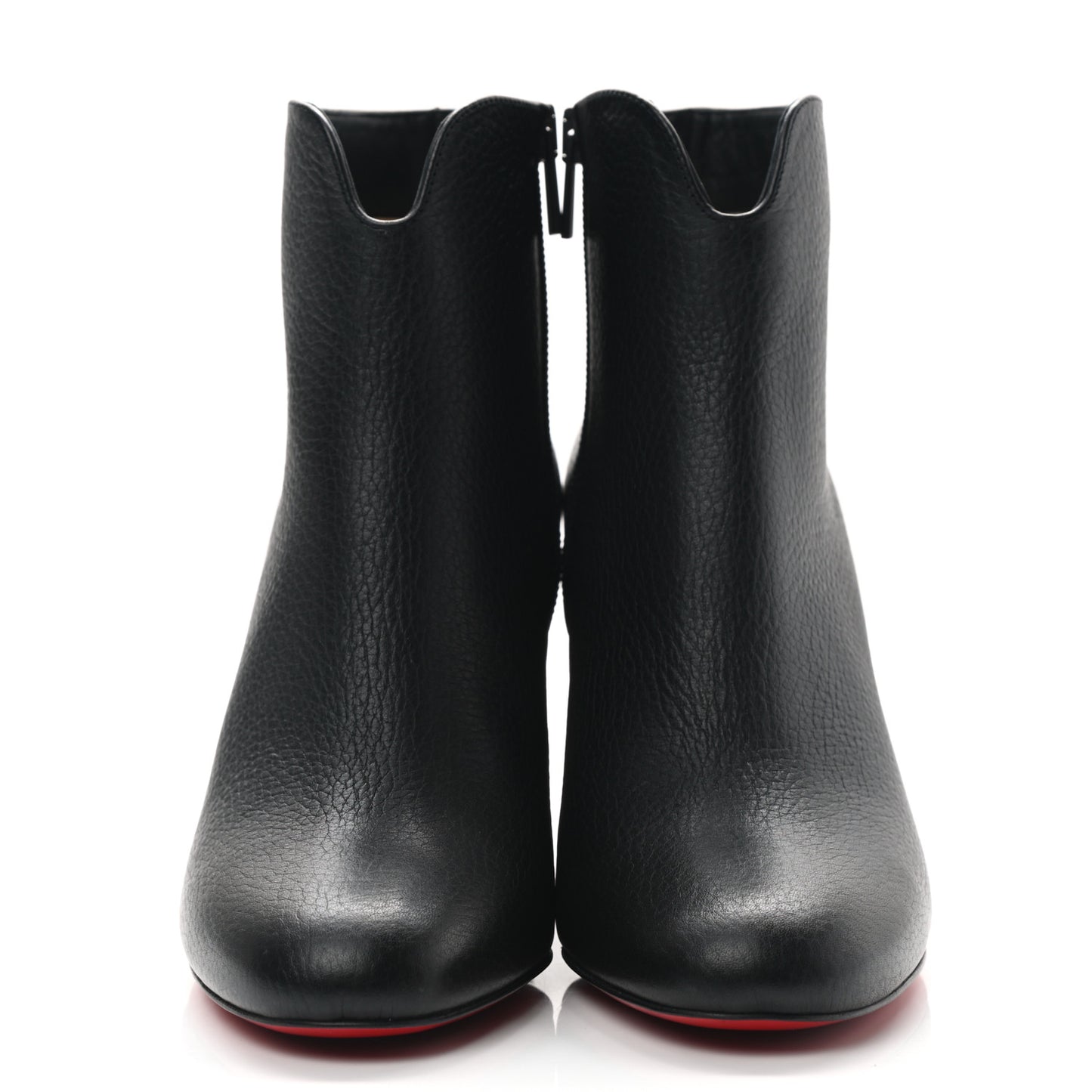 Pebbled Calfskin Castarika 85 Desert Ankle Boots 36.5 Black