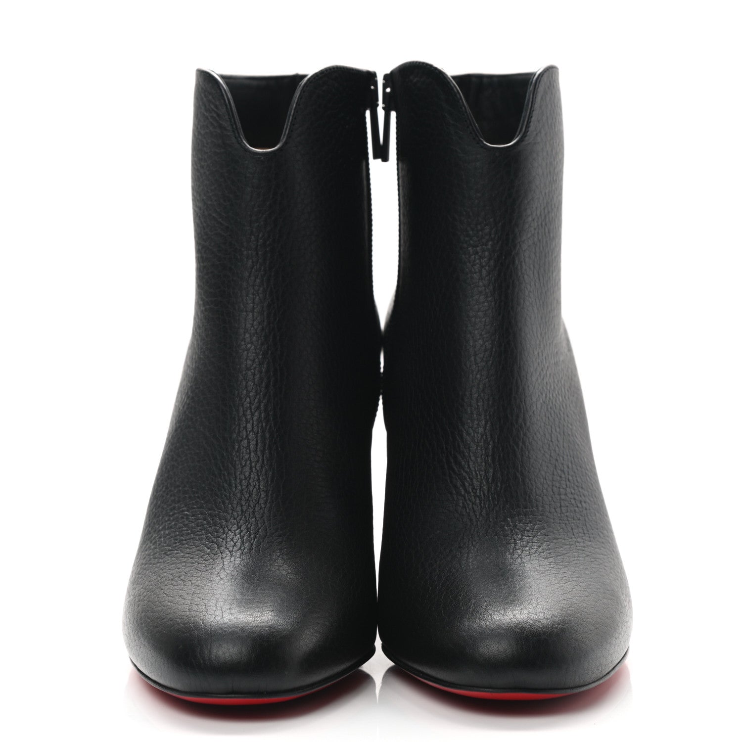 Christian Louboutin Pebbled Calfskin Castarika 85 Desert Ankle Boots 36.5 Black 8 of 8