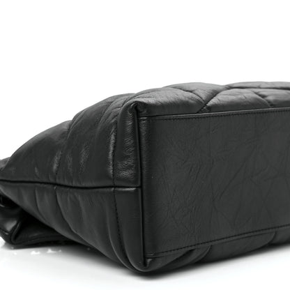 Saint Laurent Lambskin Quilted Small Loulou Puffer Monogram Chain Satchel Black 10 of 11