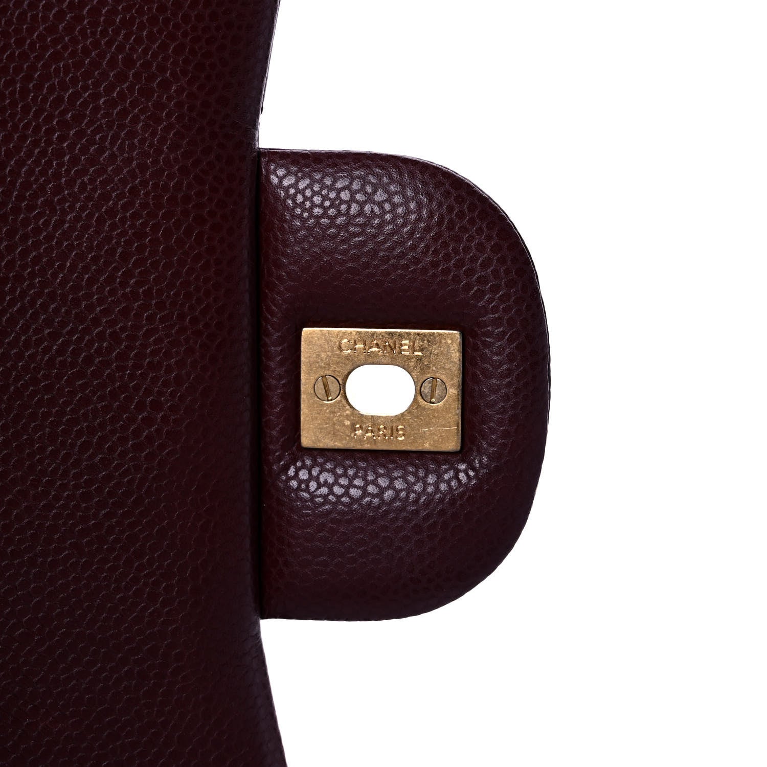 Chanel Caviar Quilted Maxi Double Flap Burgundy 8 of 13