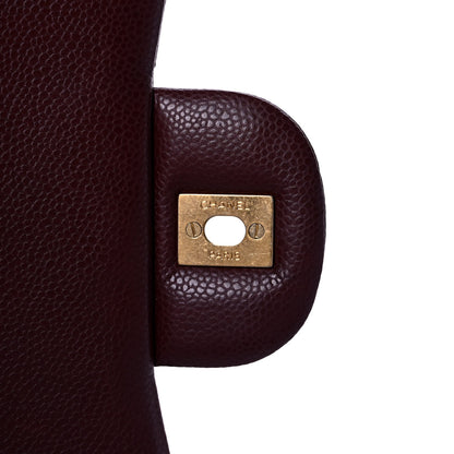 Chanel Caviar Quilted Maxi Double Flap Burgundy 8 of 13