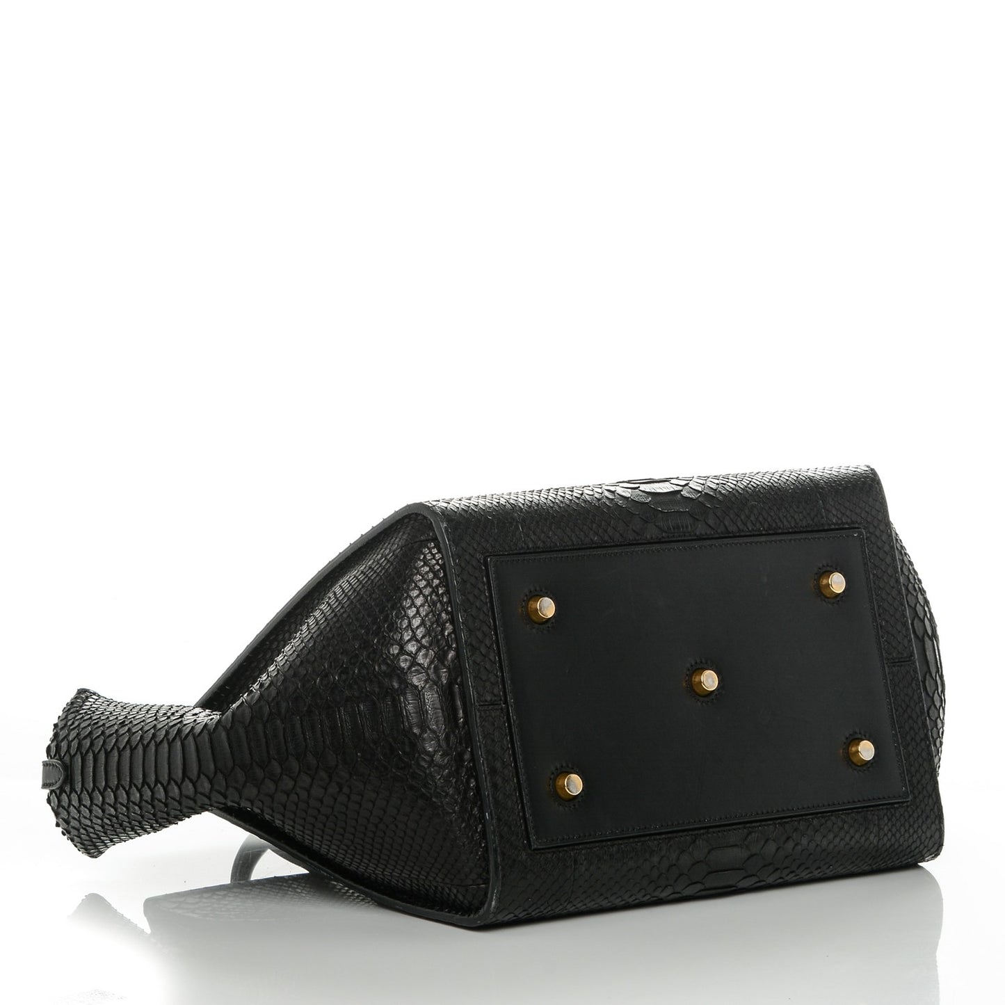 Python Small Tie Knot Tote Black