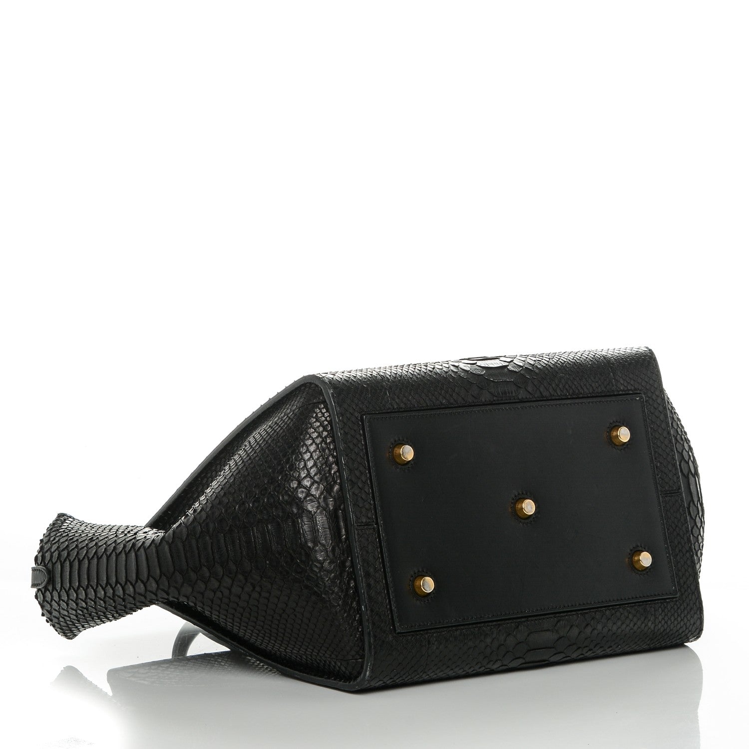 Celine Python Small Tie Knot Tote Black 4 of 6