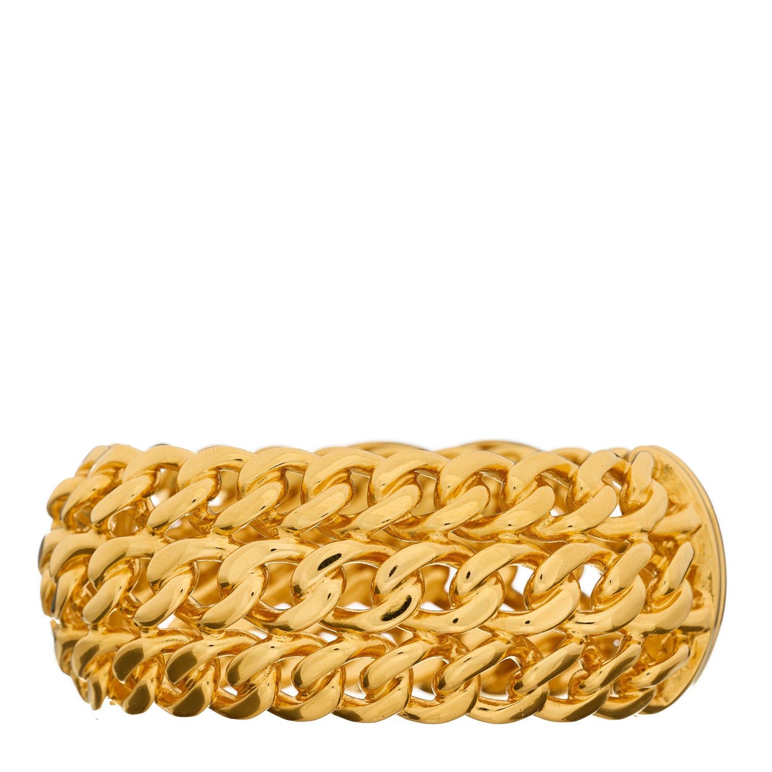 Chanel CC Chain Wide Bracelet Gold 2 of 4