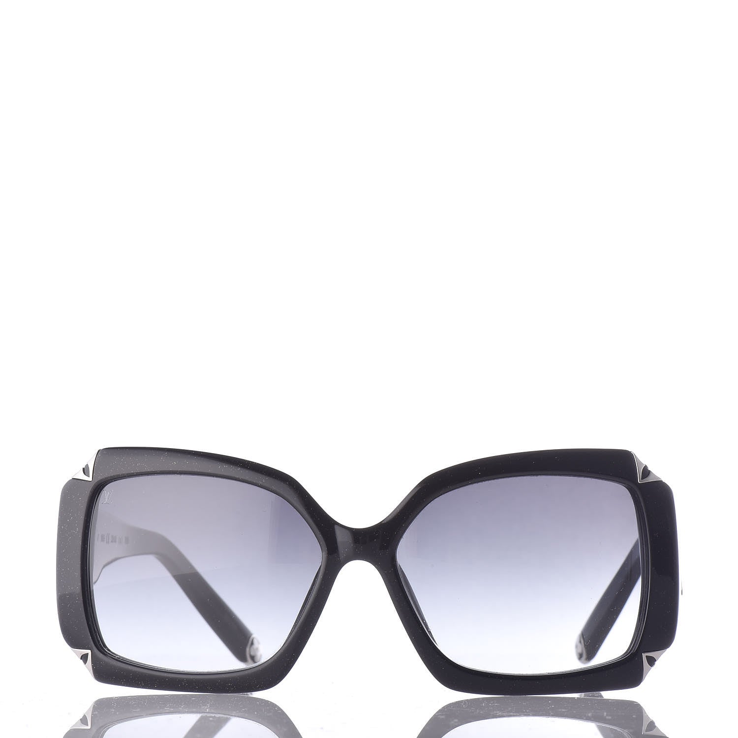 Louis Vuitton Acetate Hortensia Sunglasses Z0365W Black Glitter 2 of 7