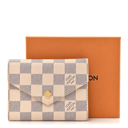 Louis Vuitton Damier Azur Victorine Wallet Rose Ballerine 11 of 11