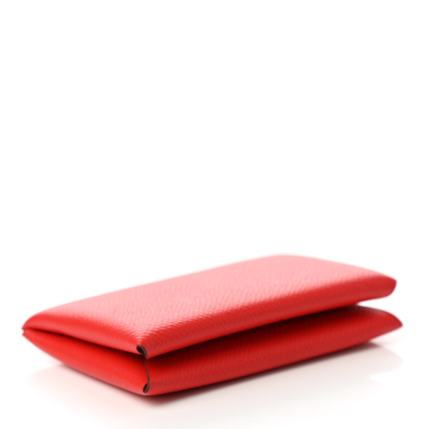 Hermes Epsom Calvi Card Case Rouge Casaque 4 of 7