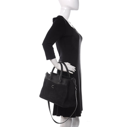 Chanel Grained Calfskin Suede Small Neo Executive Shopper Tote Black 2 of 17
