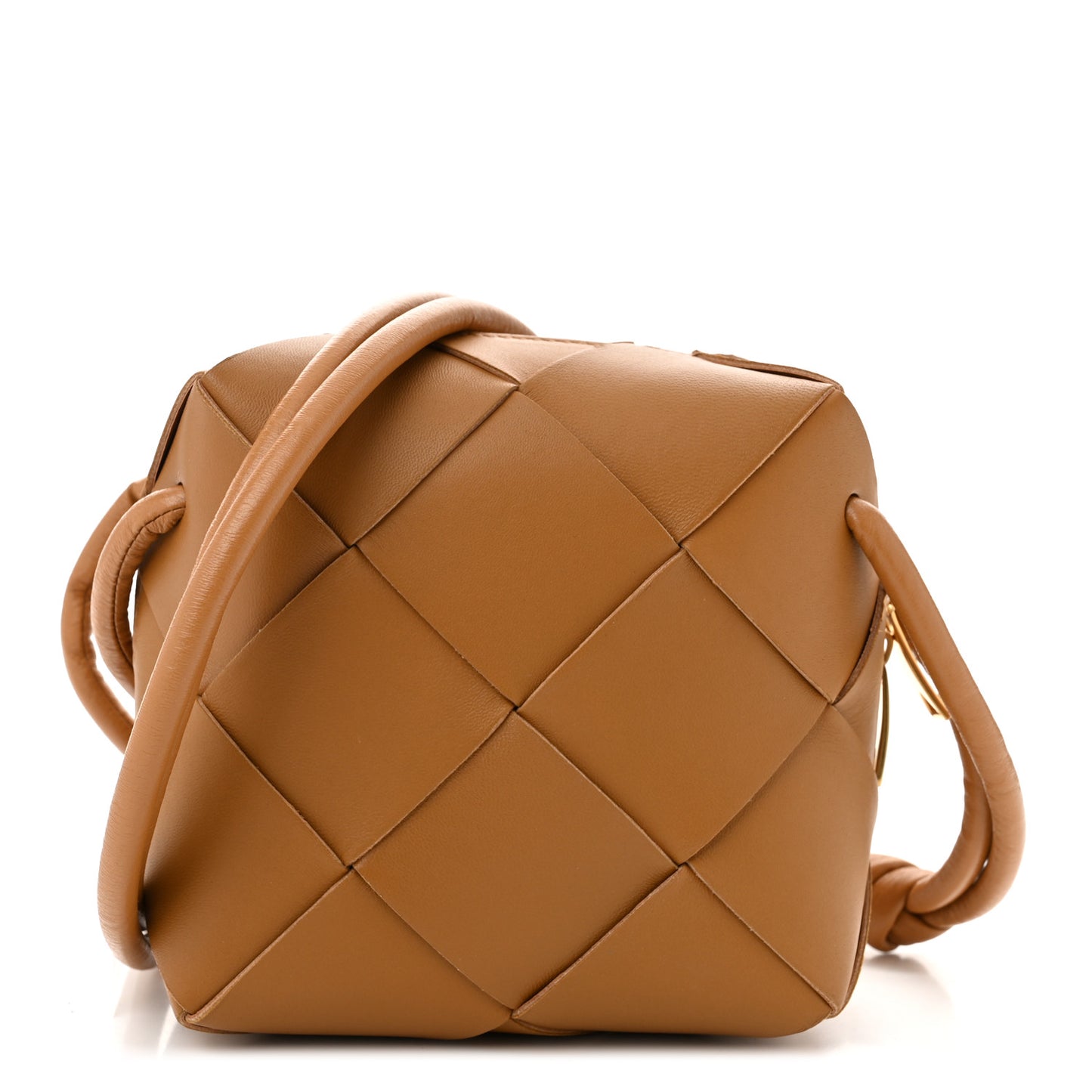 Lambskin Maxi Intrecciato Mini Cassette Camera Bag Acorn