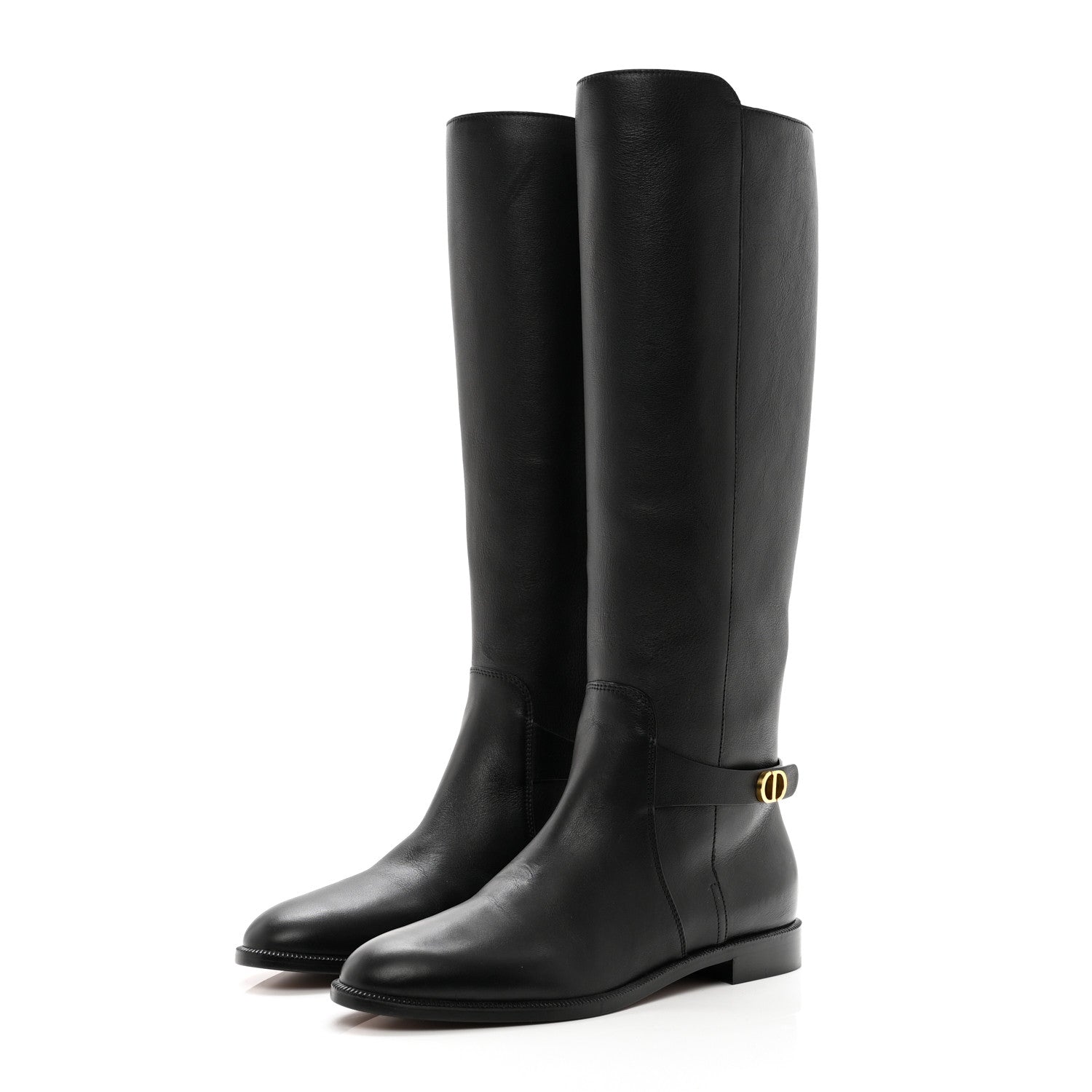 Christian Dior Soft Calfskin Empreinte High Boot 36 Black 3 of 9