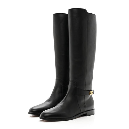 Christian Dior Soft Calfskin Empreinte High Boot 36 Black 3 of 9