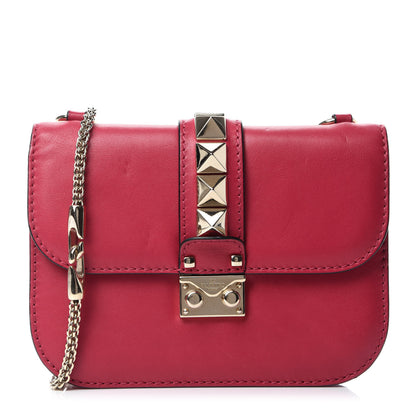Valentino Garavani Vitello Small Glam Lock Rockstud Flap Cyclamin 1 of 13