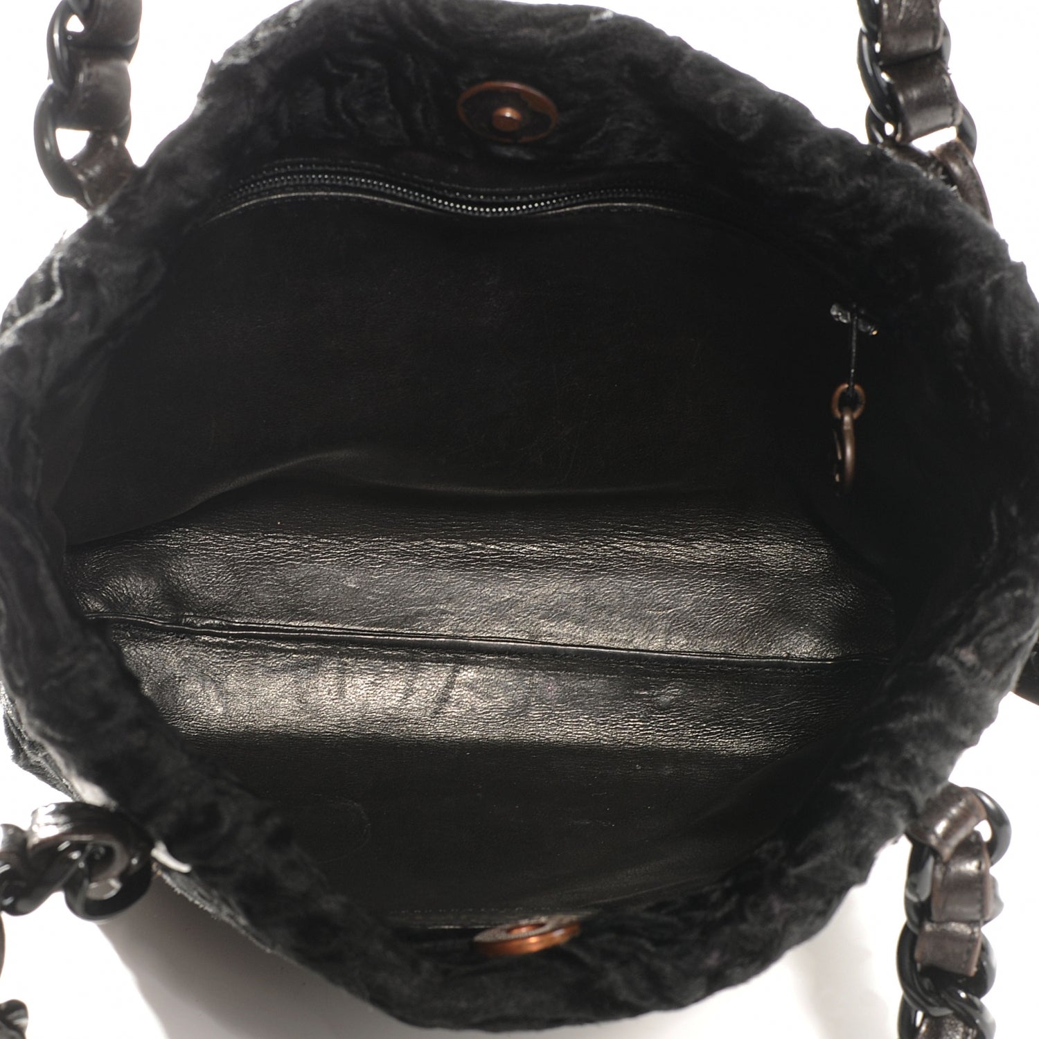 Chanel Persian Lamb Fur Tote Black 5 of 7