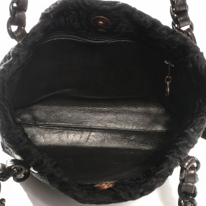 Chanel Persian Lamb Fur Tote Black 5 of 7