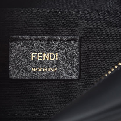Fendi Glazed Fabric Vitello Century F is Fendi FF 1974 Stamp Patch Camera Case Mogano Panna Black 6 of 8