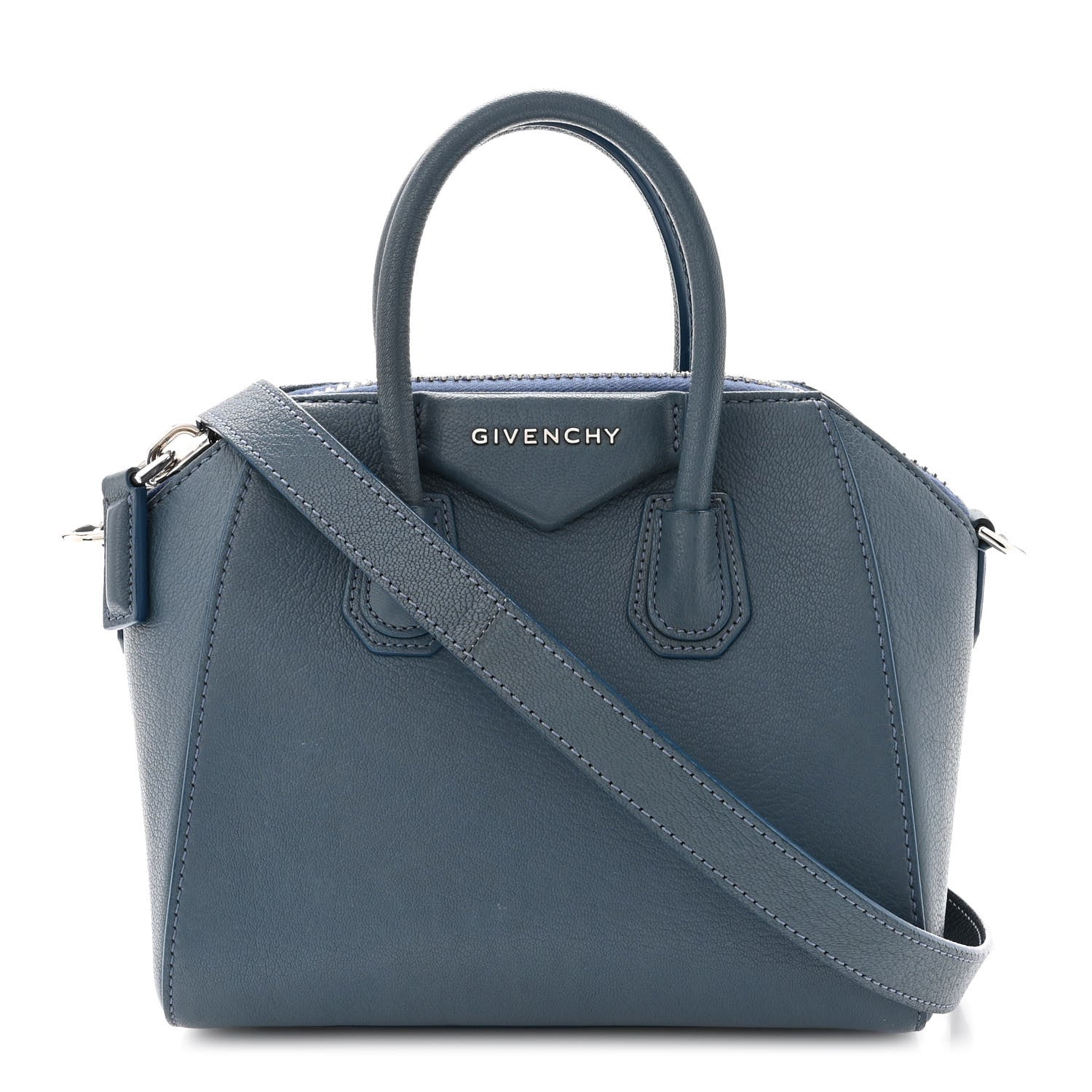 Givenchy Sugar Goatskin Mini Antigona Oil Blue 1 of 11