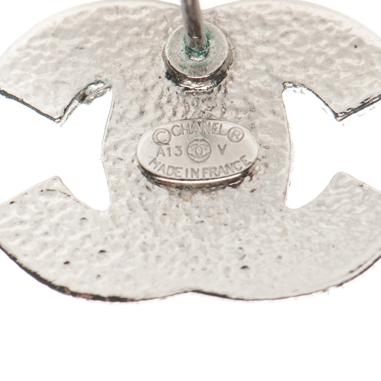 Crystal CC Earrings Silver