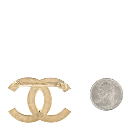 Chanel Metal CC Diamond Quilted Brooch Light Gold 2 of 4