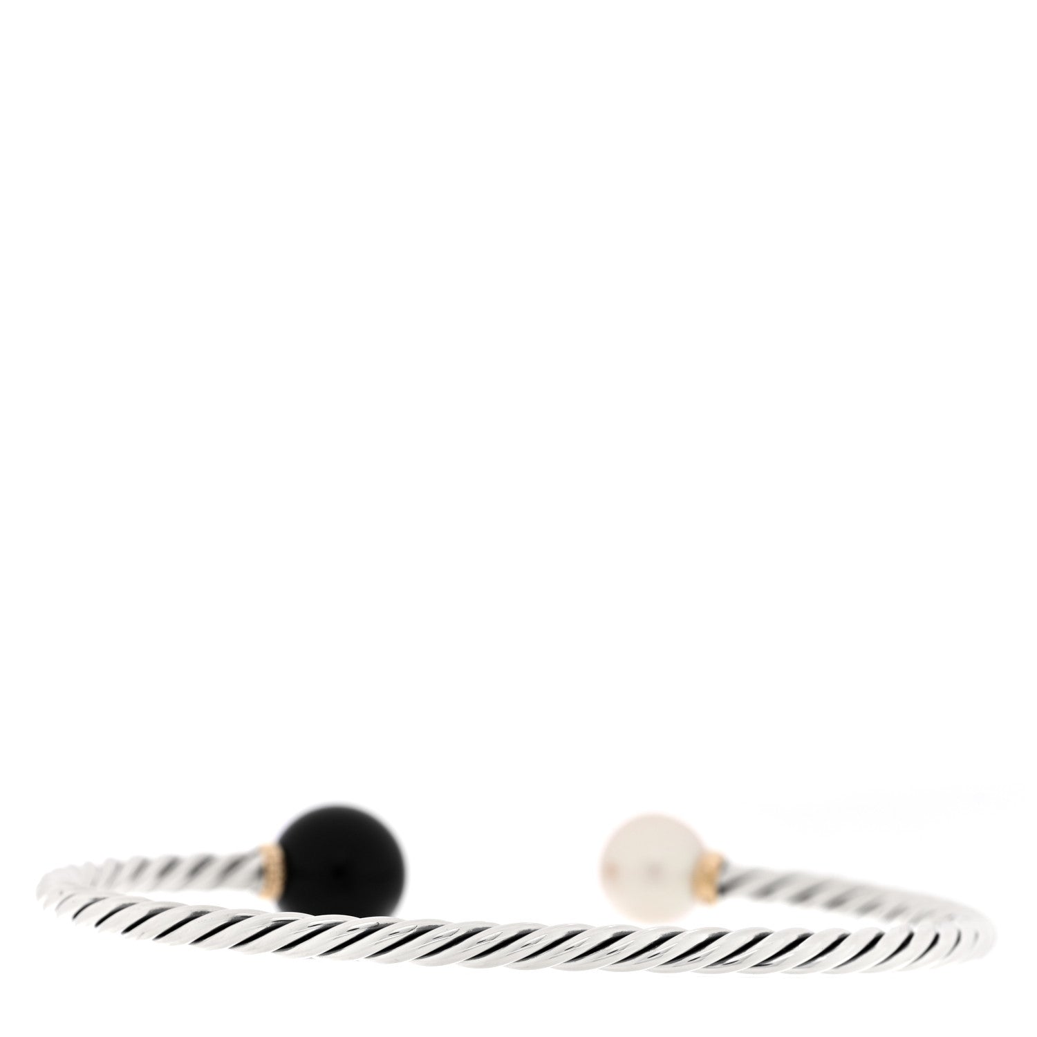 David Yurman Sterling Silver Black Onyx Cultured Pearl Solari Bracelet 2 of 3