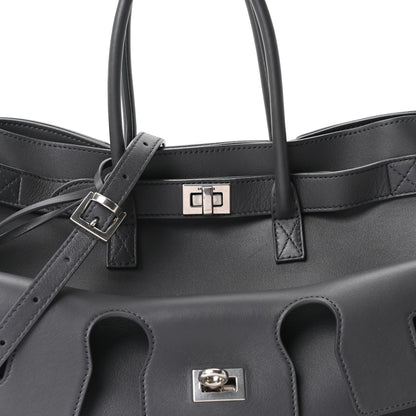 Balenciaga Smooth Calfskin Small Bel Air Carry All Bag Grey 7 of 9