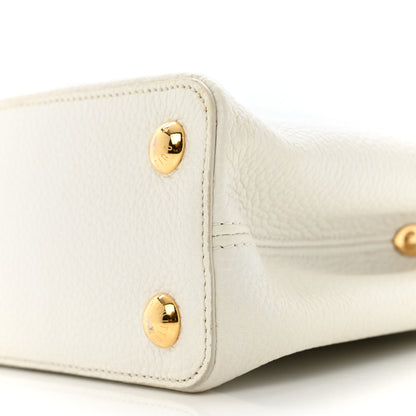 Louis Vuitton Taurillon Capucines BB Blanc Casse 10 of 14