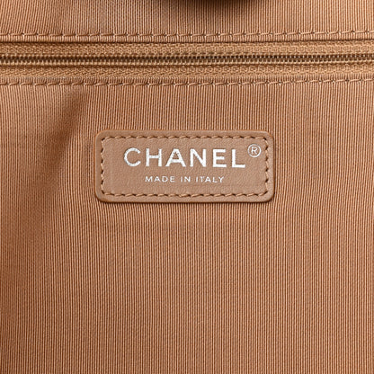 Chanel Wool Felt Calfskin Large Deauville Tote Grey Beige 6 of 22