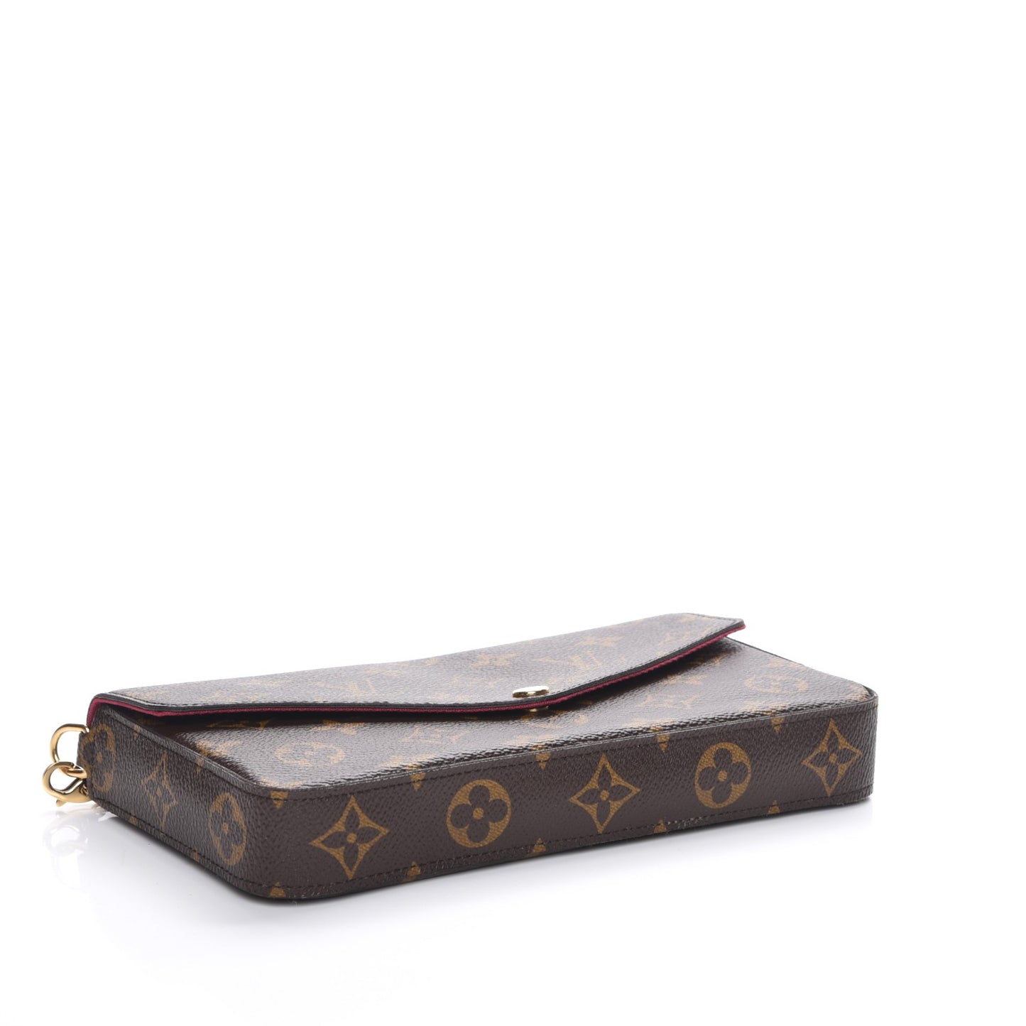 Monogram Pochette Felicie Chain Wallet Fuchsia