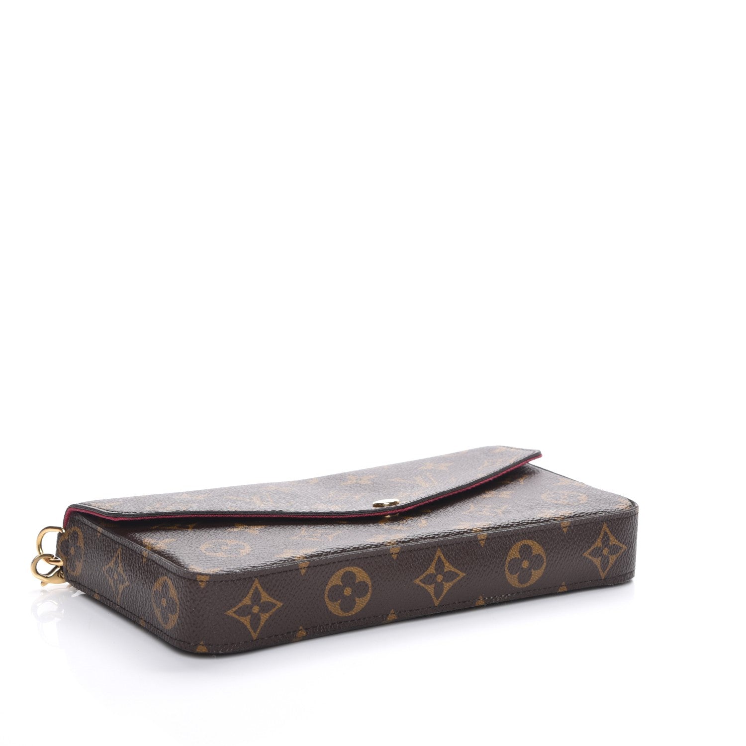 Louis Vuitton Monogram Pochette Felicie Chain Wallet Fuchsia 4 of 10