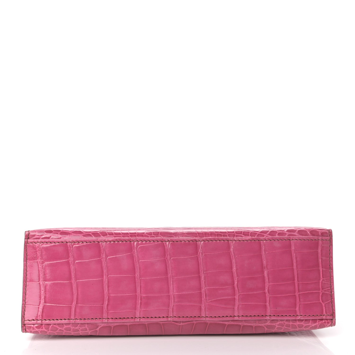Hermes Shiny Alligator Kelly Pochette Fuchsia 6 of 26