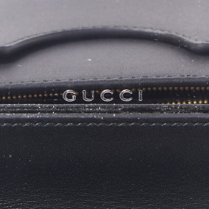 Gucci Calfskin Diagonal GG Mini Chain Wallet Black Gold 8 of 9