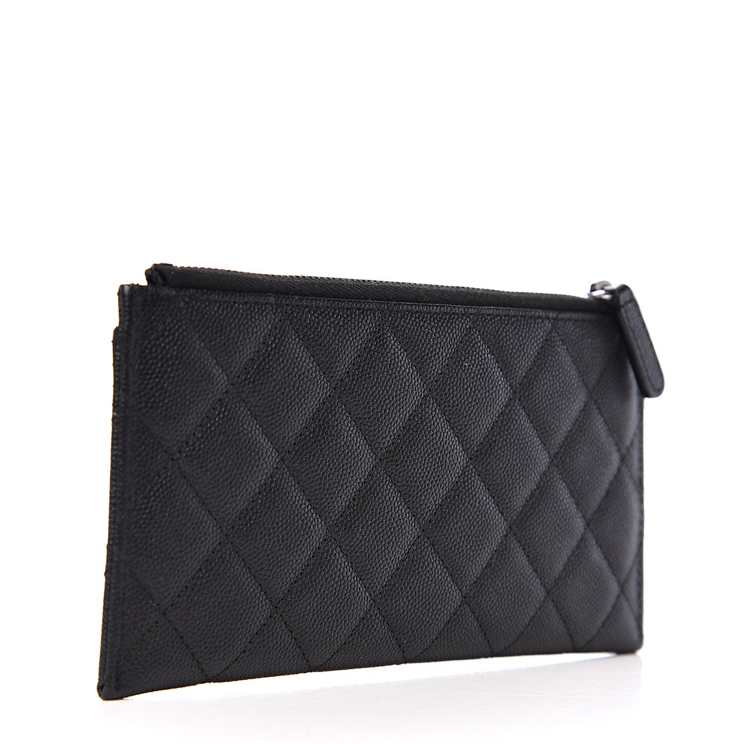 Chanel Caviar Quilted Classic Zip Boy Pouch Black 2 of 6
