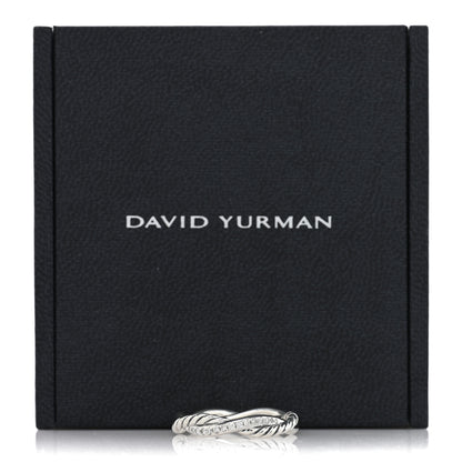 David Yurman Sterling Silver Diamond Petite Infinity Twist Ring 50 5.5 5 of 5
