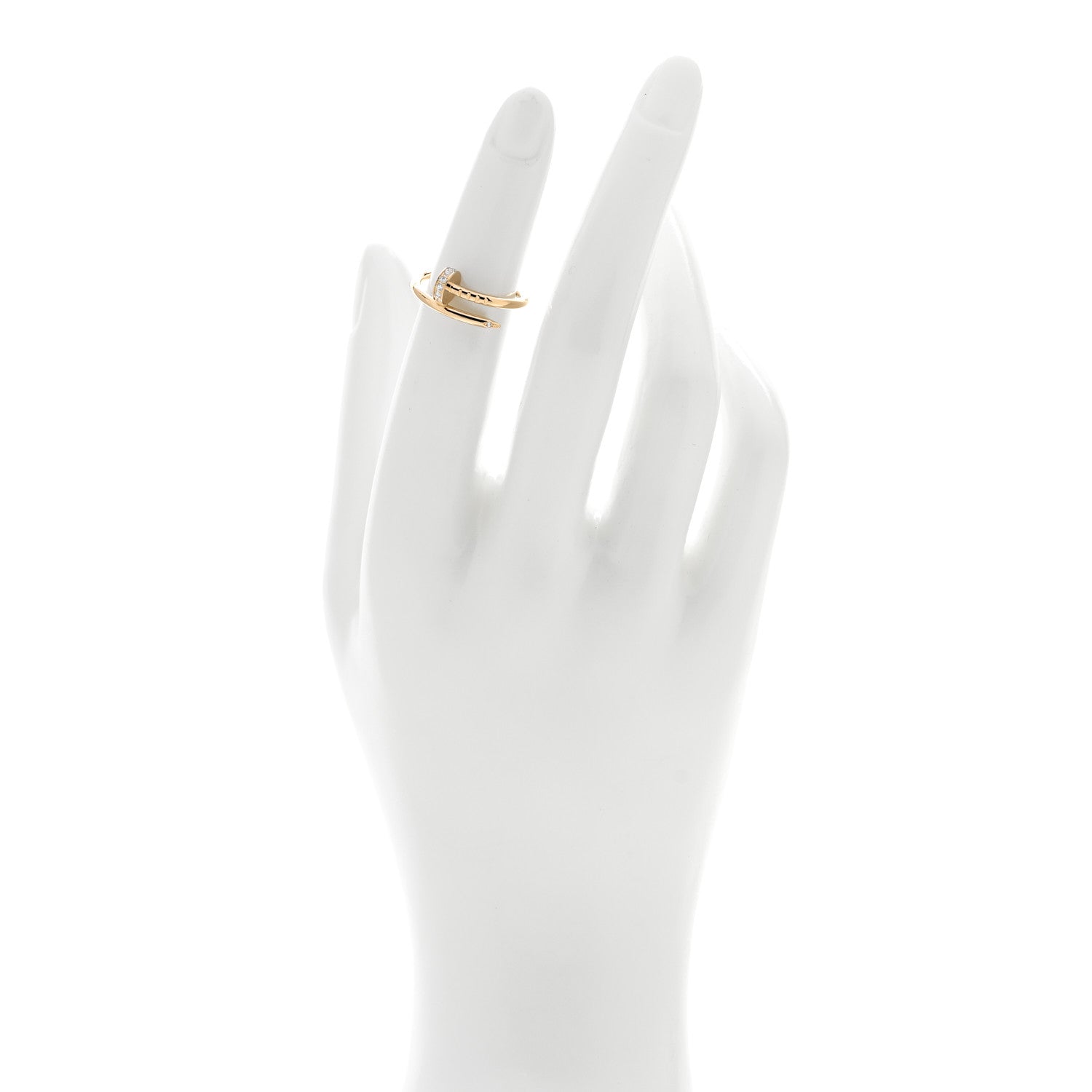 Cartier 18K Yellow Gold Diamond Small Juste Un Clou Ring 58 8.25 48/4.5 2 of 5