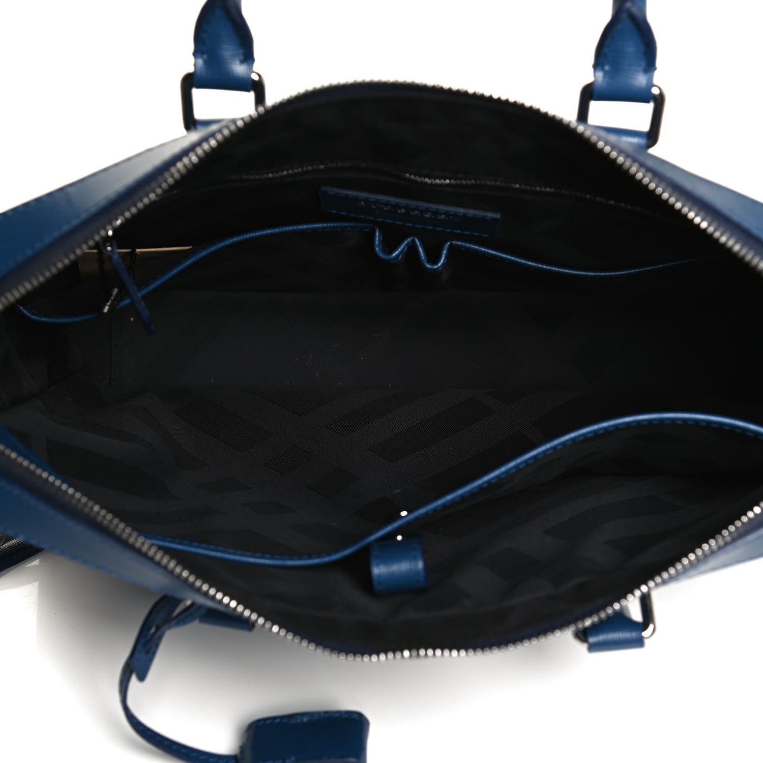 Burberry Textured Calfskin Barrow Briefcase Deep Blue 5 of 12