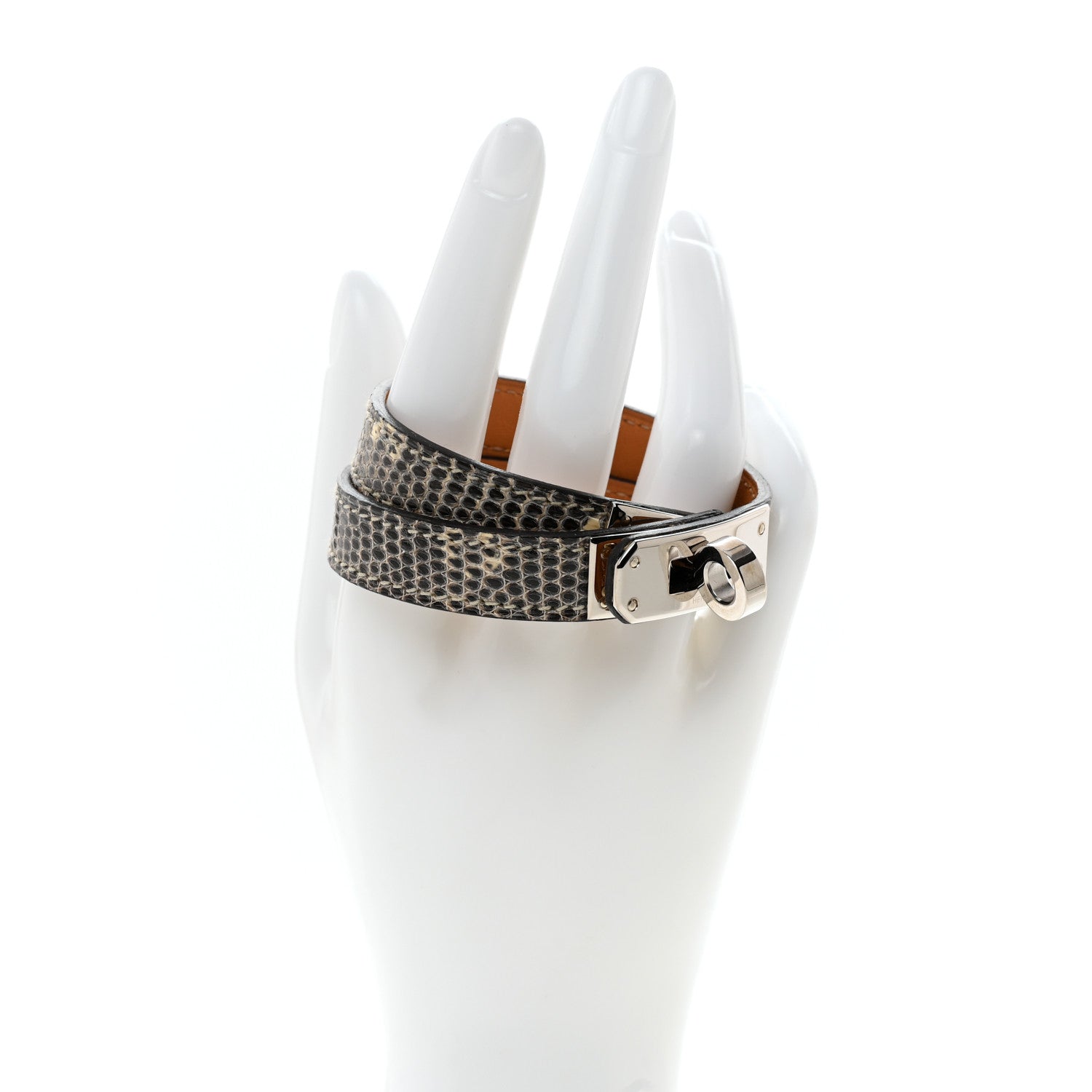 Hermes Lizard Kelly Double Tour Bracelet S Ombre 2 of 7