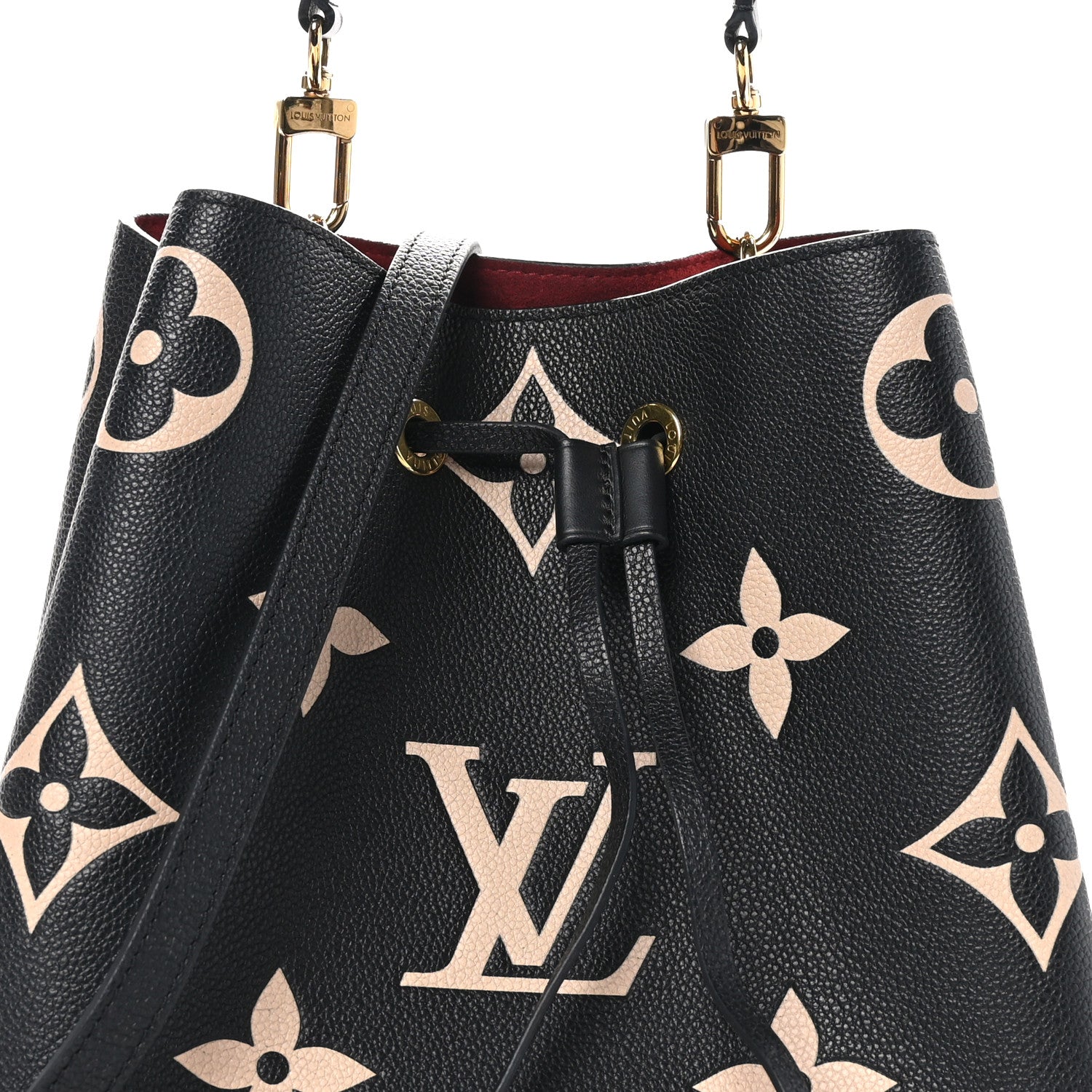 Louis Vuitton Empreinte Monogram Giant Neonoe MM Black Beige 8 of 12
