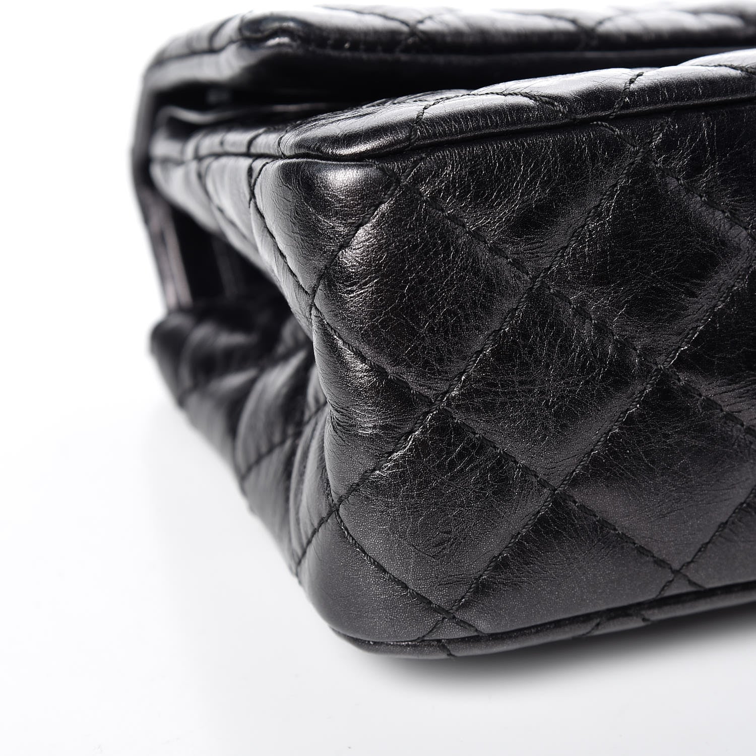 Chanel Metallic Aged Calfskin Quilted 2.55 Reissue 225 Flap So Black 8 of 9