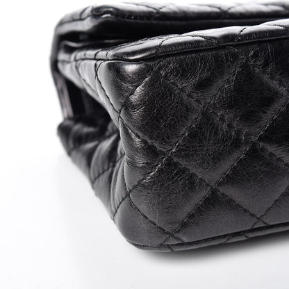 Chanel Metallic Aged Calfskin Quilted 2.55 Reissue 225 Flap So Black 8 of 9