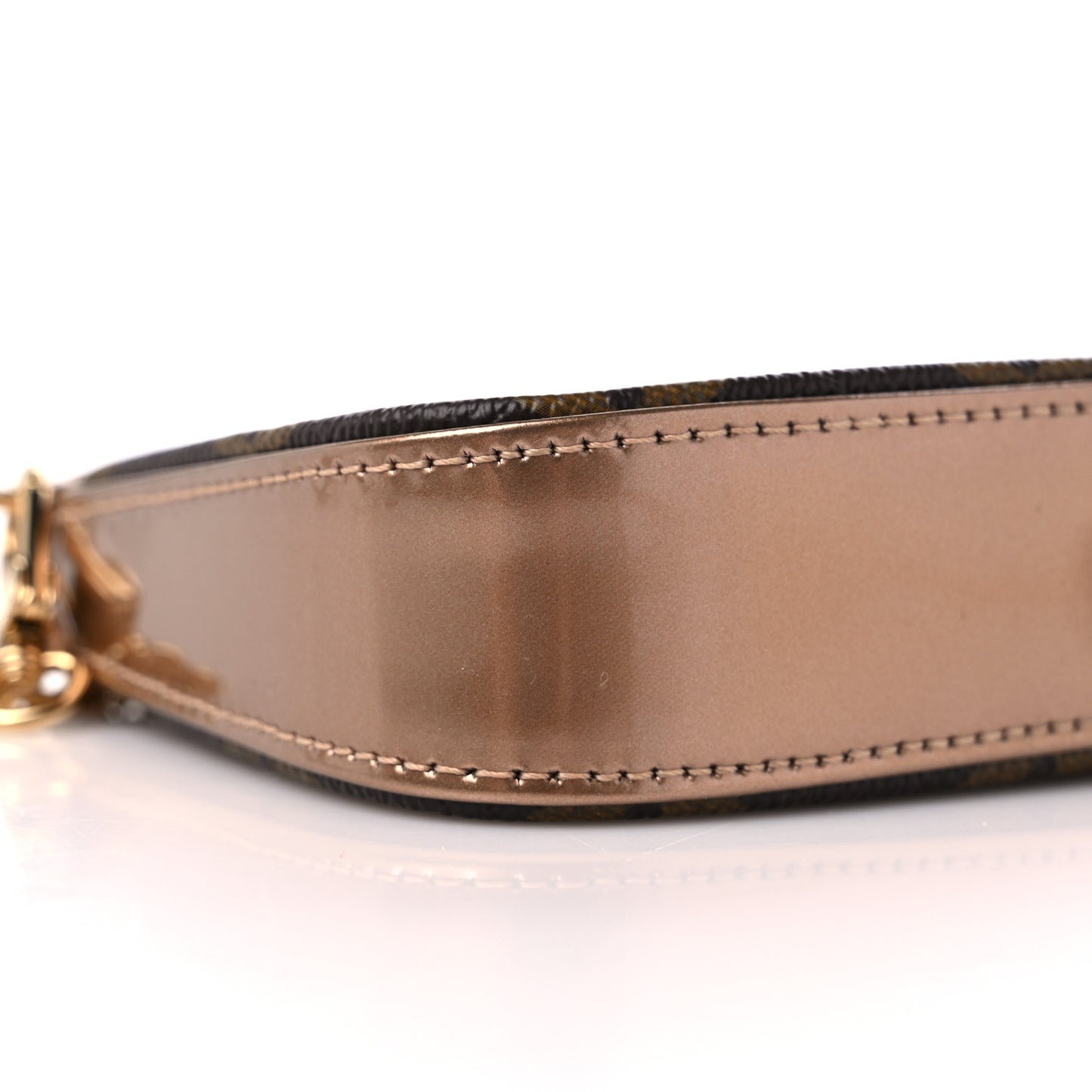 Metallic Vernis Mini Pochette Accessories Rose Gold