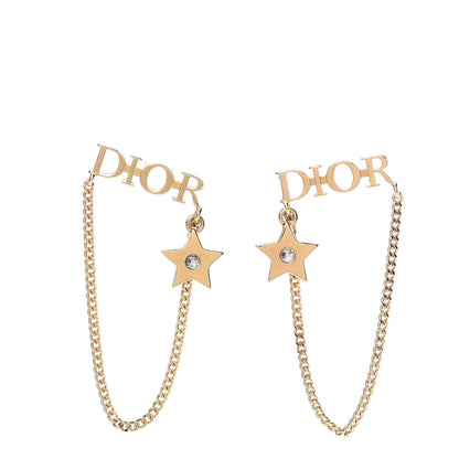 Christian Dior Metal Chain Star Dio(r)evolution Earrings Gold 1 of 3