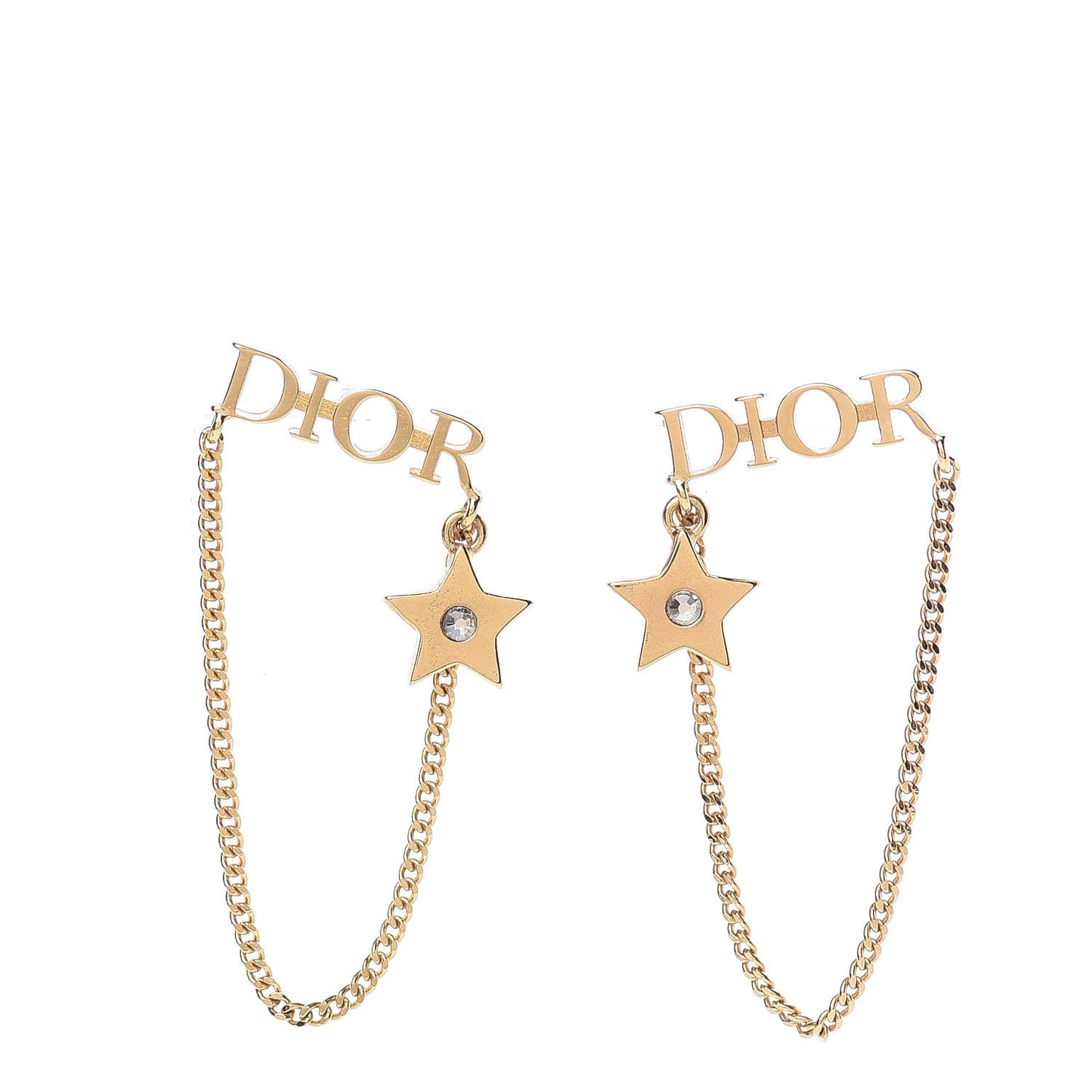 Metal Chain Star Dio(r)evolution Earrings Gold