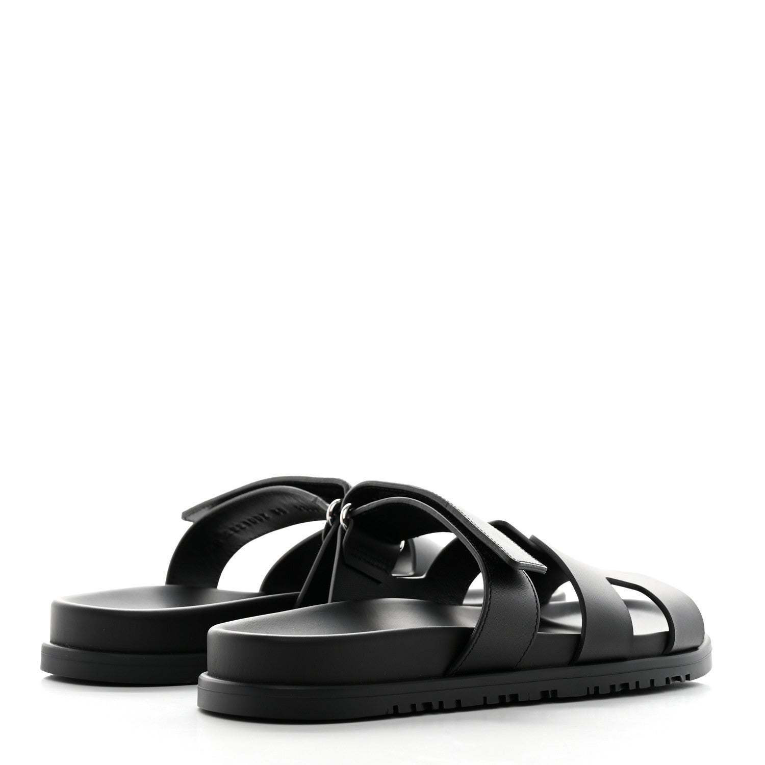 Hermes Calfskin Womens Chypre Sandals 38 Black 4 of 9