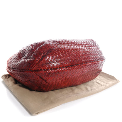 Bottega Veneta Nappa Patent Intrecciato Large Belly Veneta Ombre Hobo Magma 4 of 8